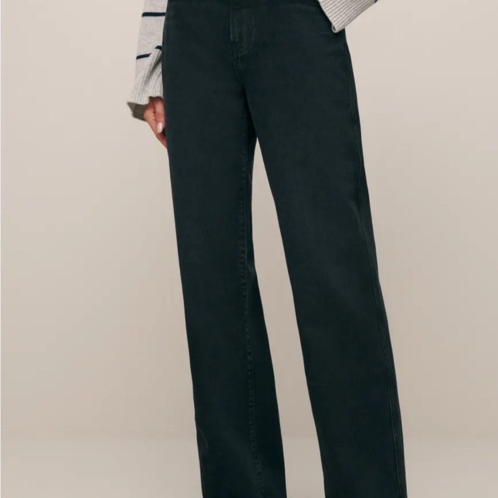 Reformation Charcoal Wide Leg Jeans